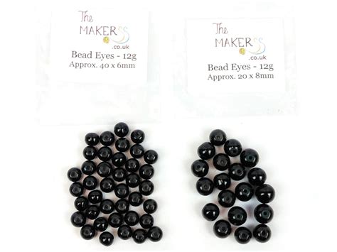 Black beads for eyes - various sizes | The Makerss