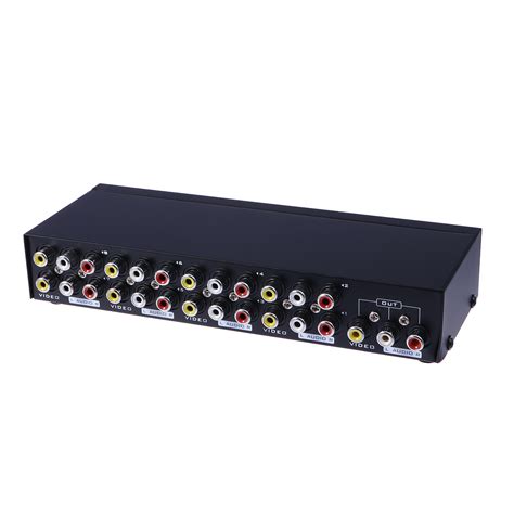 8 Ports RCA Video Audio AV Selector 8 In 1 Out TV Splitter Box - Walmart.com