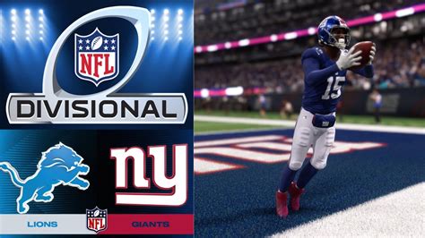 Madden 23 Next Gen I Lions vs Giants I Divisional Round Highlights ...