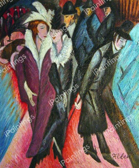 Street, Berlin Painting by Ernst Ludwig Kirchner Reproduction | iPaintings.com