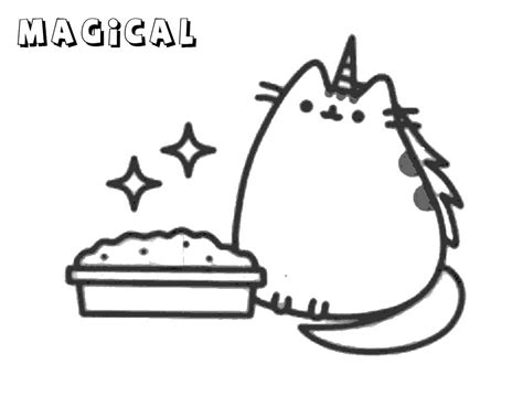 Pusheen Cat Birthday Coloring Pages - Free Printable Coloring Pages