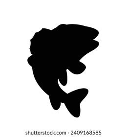 Jumping Fish Silhouette Collection Black Fish Stock Vector (Royalty Free) 2409168585 | Shutterstock