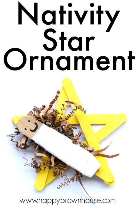 Nativity Star Ornament Craft for Kids - Happy Brown House