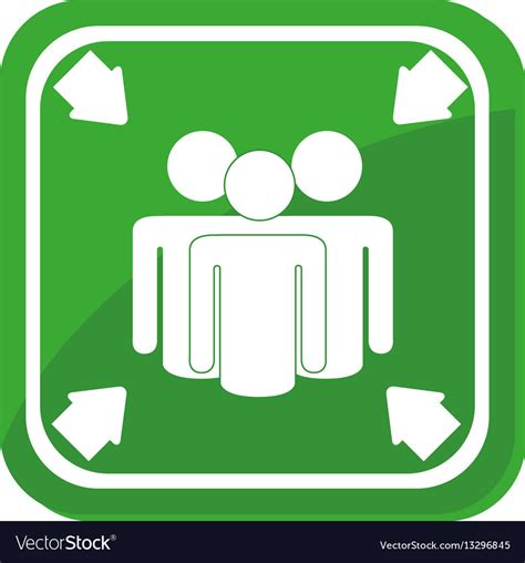 Meeting point sign icon Royalty Free Vector Image