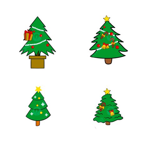 Christmas Christmas Tree Set Illustration, Christmas, Christmas Tree, Trees PNG Transparent ...