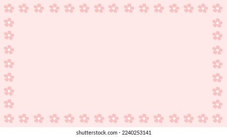 Cute Frame Pink Flowers On Light Stock Vector (Royalty Free) 2240349519 ...