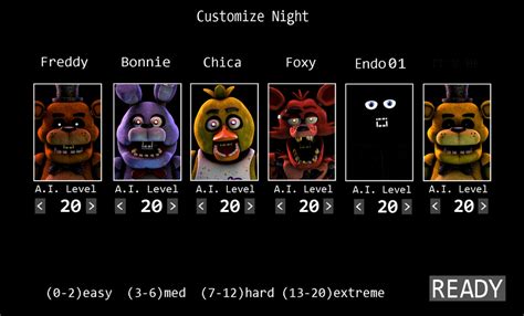 (Edit) FNaF 1 Mega Custom Night : fivenightsatfreddys