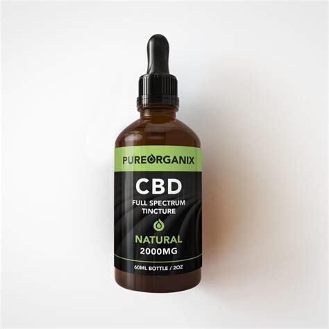 Full Spectrum Organic CBD Oil 2000mg (60ml) - PureOrganix