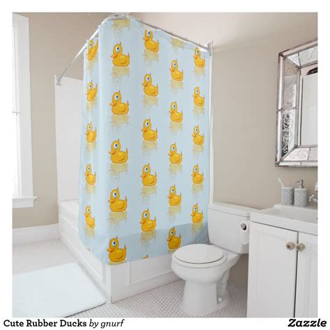 Cute Rubber Ducks Shower Curtain | Zazzle.com | Duck shower curtain, Funny shower curtains ...