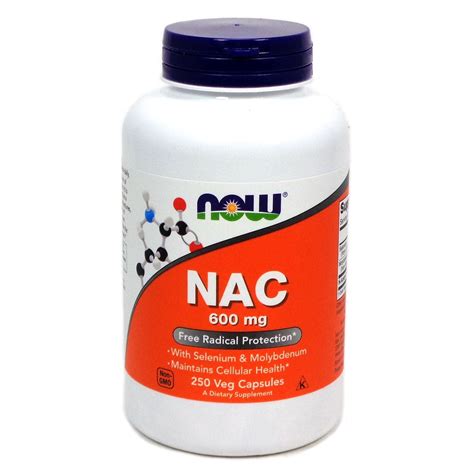 NOW Foods - NAC N-Acetyl Cysteine 600 mg. - 250 Vegetable Capsule(s ...