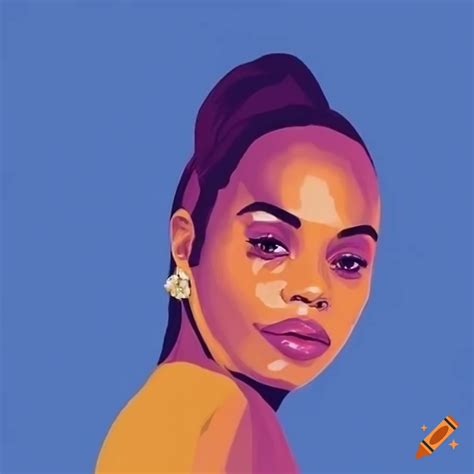 Lauren london in a modern simple illustration style using the pantone spring 2023 fashion color ...