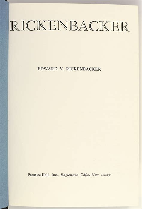 Rickenbacker: An Autobiography First Edition Signed