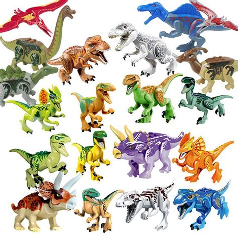 Legoings Jurassic Dinosaurs World Park Dinosaur Raptor protection zone Building Blocks Set Kids ...