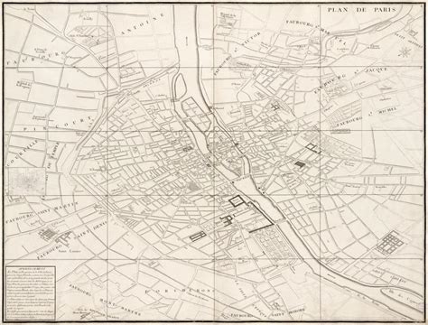 Turgot Paris Map Poster