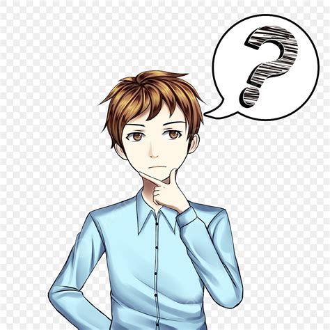 Boy Thinking PNG Picture, Anime Boy Thinking, Boy, Anime, Cartoon PNG Image For Free Download