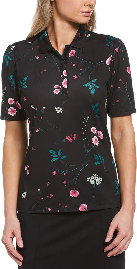 Callaway Women's 1/2 SLV Botanical Floral Polo Polo Shirt Golf Shirt: Amazon.co.uk: Clothing