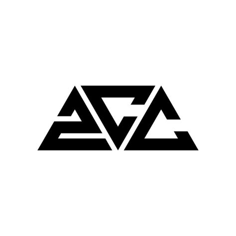 ZCC triangle letter logo design with triangle shape. ZCC triangle logo ...