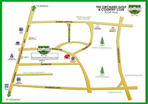 Location Map | The Orchard Golf and Country Club