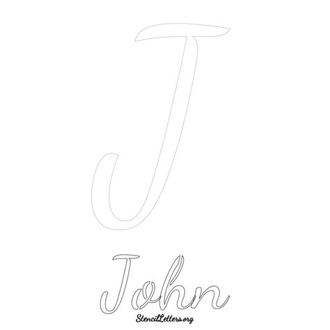 John Free Printable Name Stencils with 6 Unique Typography Styles and Lettering Bridges ...