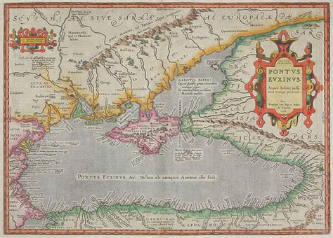 Antique map of the Black Sea and surrounding lands (Print #13609441