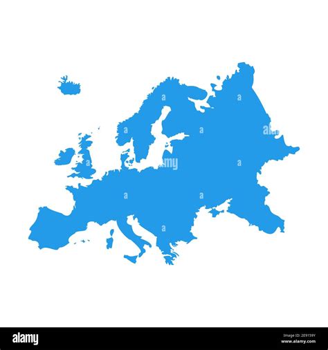 Europe map vector country border. European map eu silhouette continent ...