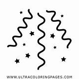 Streamers And Confetti Sketch Coloring Page sketch template