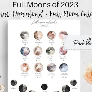 2023 Lunar Calendar Printable Moon Calendar 2023 Moon Etsy | Hot Sex Picture