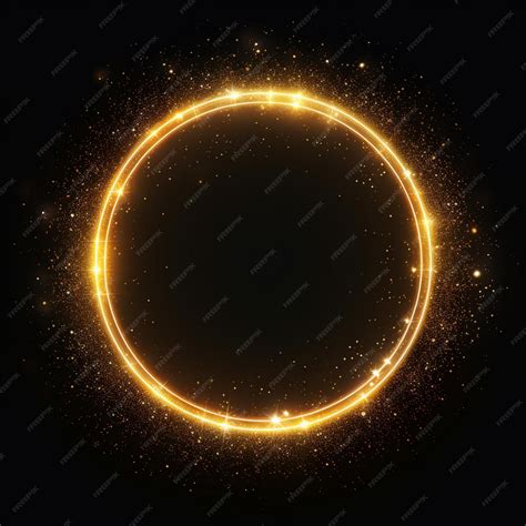 Premium Photo | Gold light circle background