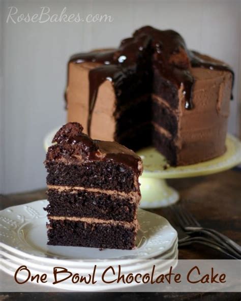 One Bowl Chocolate Cake (from scratch) - Rose Bakes