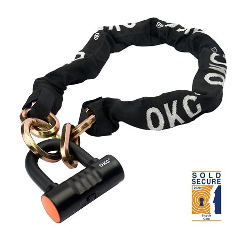 Buy OKG Heavy Duty Motorcycle Chain Lock, 3.3 Foot x 15/32 inch Thick Hexagonal Noose Security ...