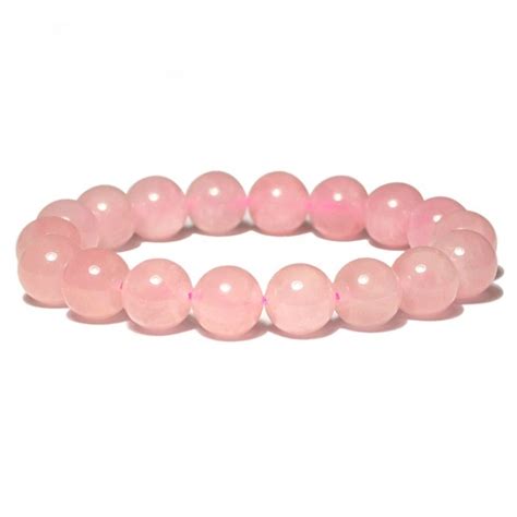 Rose Quartz Round Beads Bracelet Stretchable (1 Pc) - Numeroastro