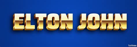 Elton John Text Effect and Logo Design Celebrity