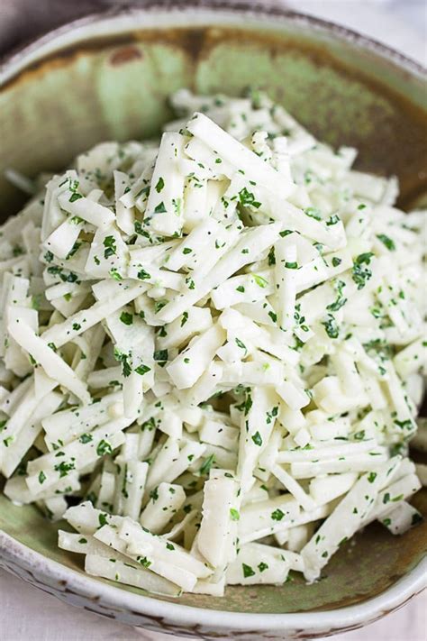 Kohlrabi Slaw with Cilantro Lime Dressing | The Rustic Foodie®