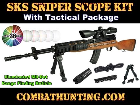 SKS Sniper Combo Scope Mount Kit & Tactical Package