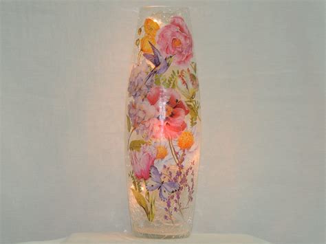 Hummingbird Butterfly Floral Lamp Tall - Memory Lamps of Beverly