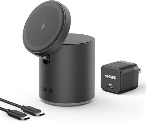 Amazon.com: Anker Magnetic Wireless Charger, 623 MagGo 2-in-1 Charging Station with 20W USB-C ...