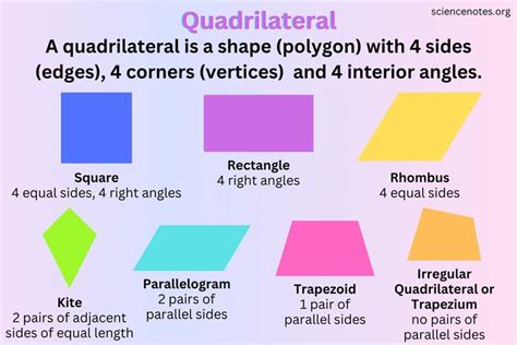 Quadrilateral Shapes and Facts | Quadrilaterals, Quadrilateral shapes, Learning math