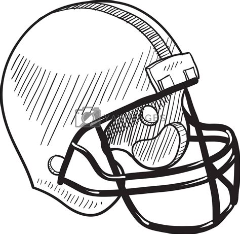 Football helmet vector sketch by lhfgraphics Vectors & Illustrations with Unlimited Downloads ...