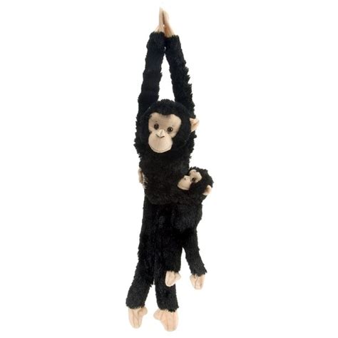 Wild Republic Chimpanzee w/baby plush, Monkey Stuffed Animal, Plush Toy, Gifts for Kids, Hanging ...