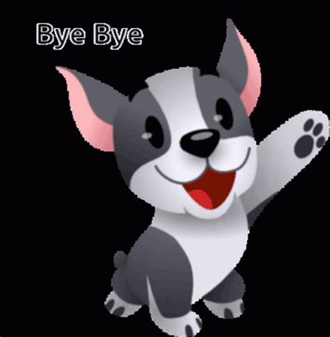 Cute Animated Dog Bye Bye GIF | GIFDB.com