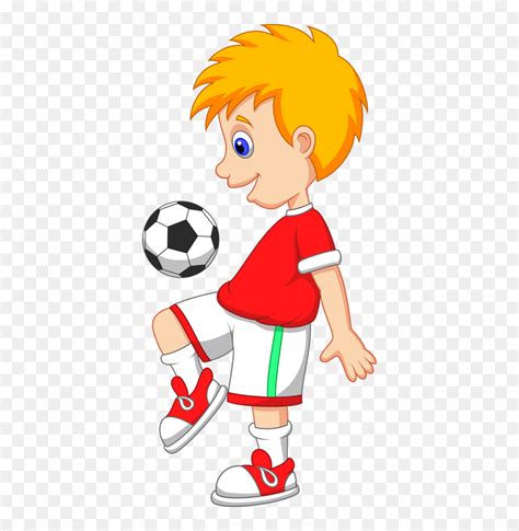 A Boy Playing Football Clipart : Children playing football soccer in colorful team club jersey ...