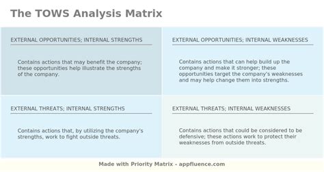 TOWS Analysis Matrix [Free download]