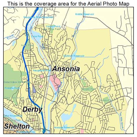 Aerial Photography Map of Ansonia, CT Connecticut