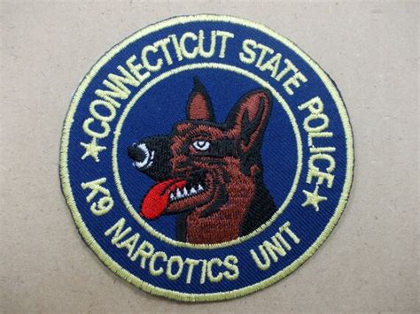 Iron On Patch Connecticut State Police K9 Narcotics Unit