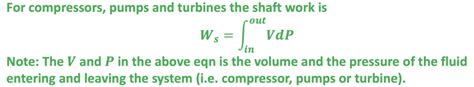 thermodynamics - Why is the sign of the formula for calculating shaft ...