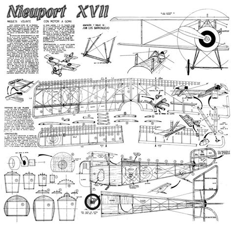 nc2ba-280-nieuport-17.jpg (2480×2409) | 飛行機, 図面, 図