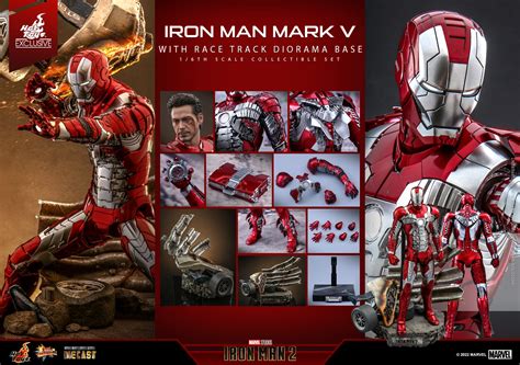 Hot Toys 1:6 Iron Man Mark V MMS Diecast, Multicoloured ...