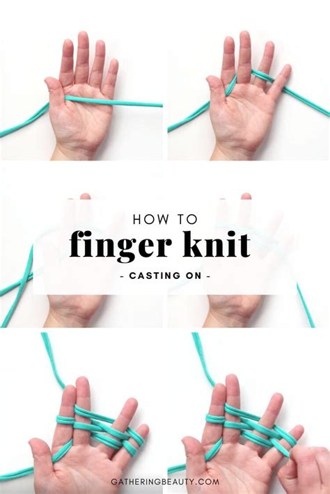 HOW TO START FINGER KNITTING - CASTING ON. in 2020 | Finger knitting, Finger knitting projects ...