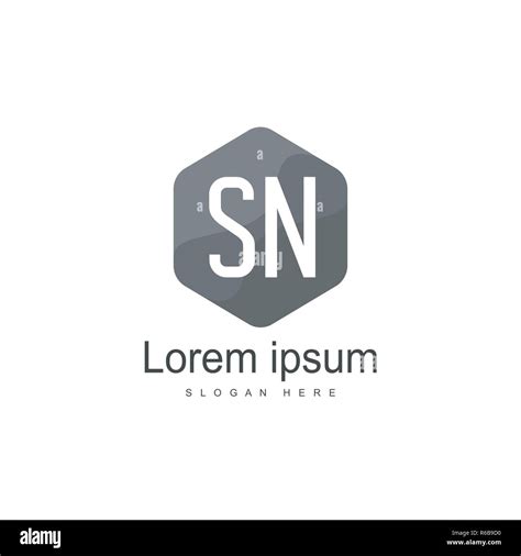 Initial letter SN Logo Template. Minimalist letter logo design Stock Vector Image & Art - Alamy