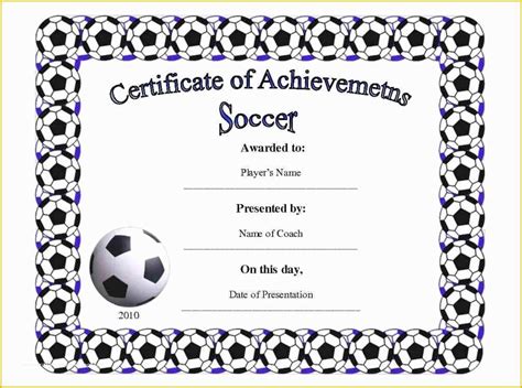 Soccer Award Certificate Templates Free Of Free Printable Football Certificates Template ...